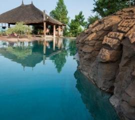 one of the many swimming pools in the Camp Kangaba