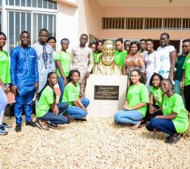 Inauguration of the Galien' s bust in front of our school building