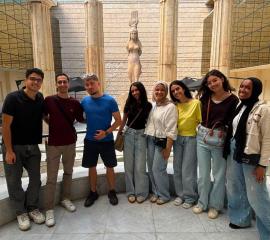 Our Summer SEPer, Szczepan, exploring the Greco-Roman Museum with our SEP team.